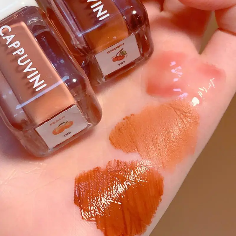 

3PCS Transparent Lip Gloss Clear Oil New Lip Gloss Air Sexy Cute Fruit Lip Balm Liquid Moisturizing Plumper