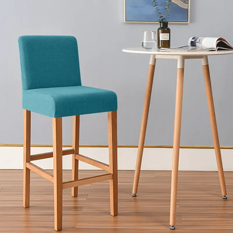 

Bar Stool Chair Cover Short Back Chair Covers for Dining Room Banquet Kitchen Spandex Stretch Small Size Seat Slipcover