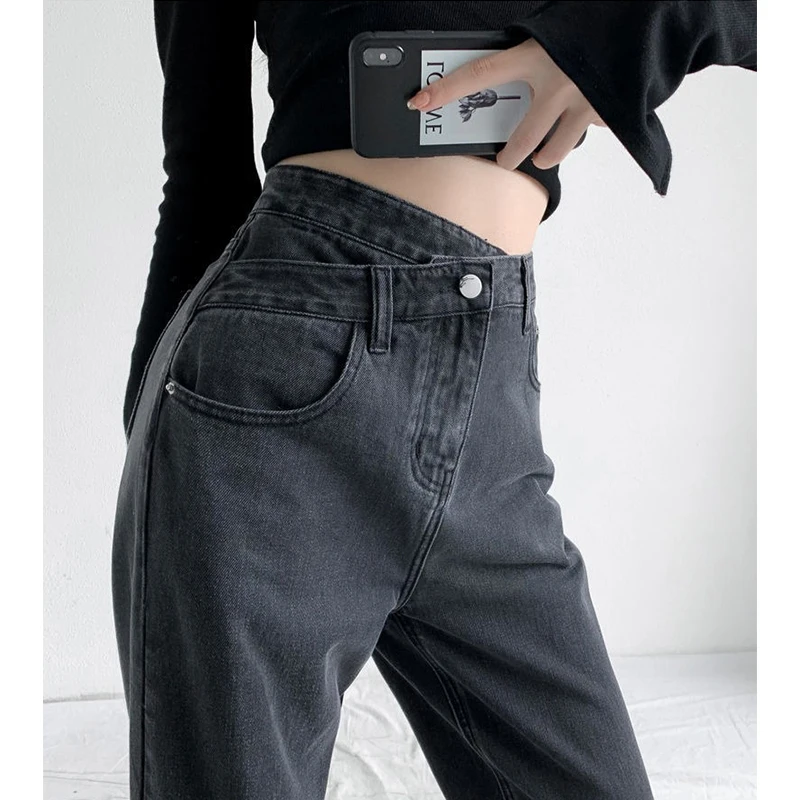 Women's Jeans 2022 Trend Vintage Clothing Women Pants High Waist Y2k Streetwear Korean Fashion Baggy Female Straight