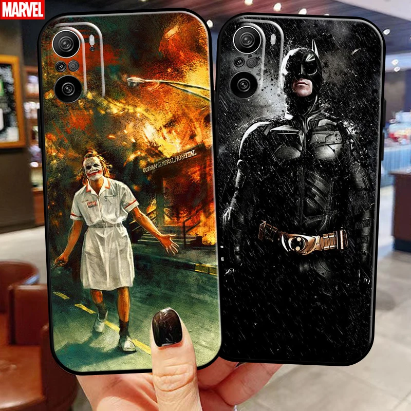 

Marvel Bat-Man Joker Clown For Xiaomi Redmi K40 Pro K40 Gaming Phone Case Liquid Silicon Carcasa Silicone Cover Back