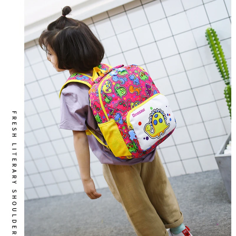 3-6 Years Old Girls Boys Dinosaur Cartoon School Bags New Children Cute Fashion Nylon Backpacks for Travel Kids Small Bag Hot