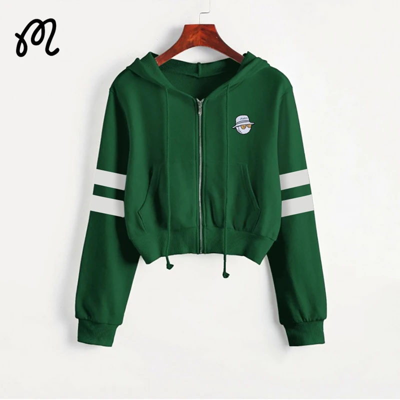 

Women's Golf Clothing 2022 Autumn Women Malbon Golf Wear Fashion Casual Jackets Short Zip Parallel Bar Hoodie Cardigan Horse