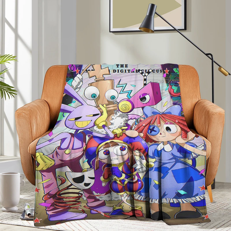 Фланелевое одеяло диван зимнее теплое цифровое цирковое королевское размерное