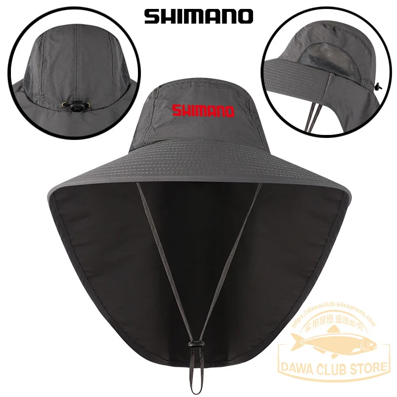 

2022 new Summer SHIMANO outdoor sunscreen breathable men's and women's sunshade fisherman hat anti-ultraviolet riding hiking hat