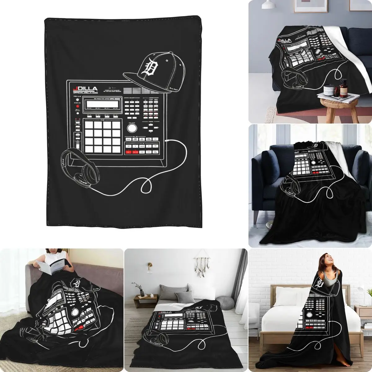 J Dilla Merch барабанная машина Beat Akai Mpc хип-хоп рэп ультра-Мягкое микро Флисовое одеяло