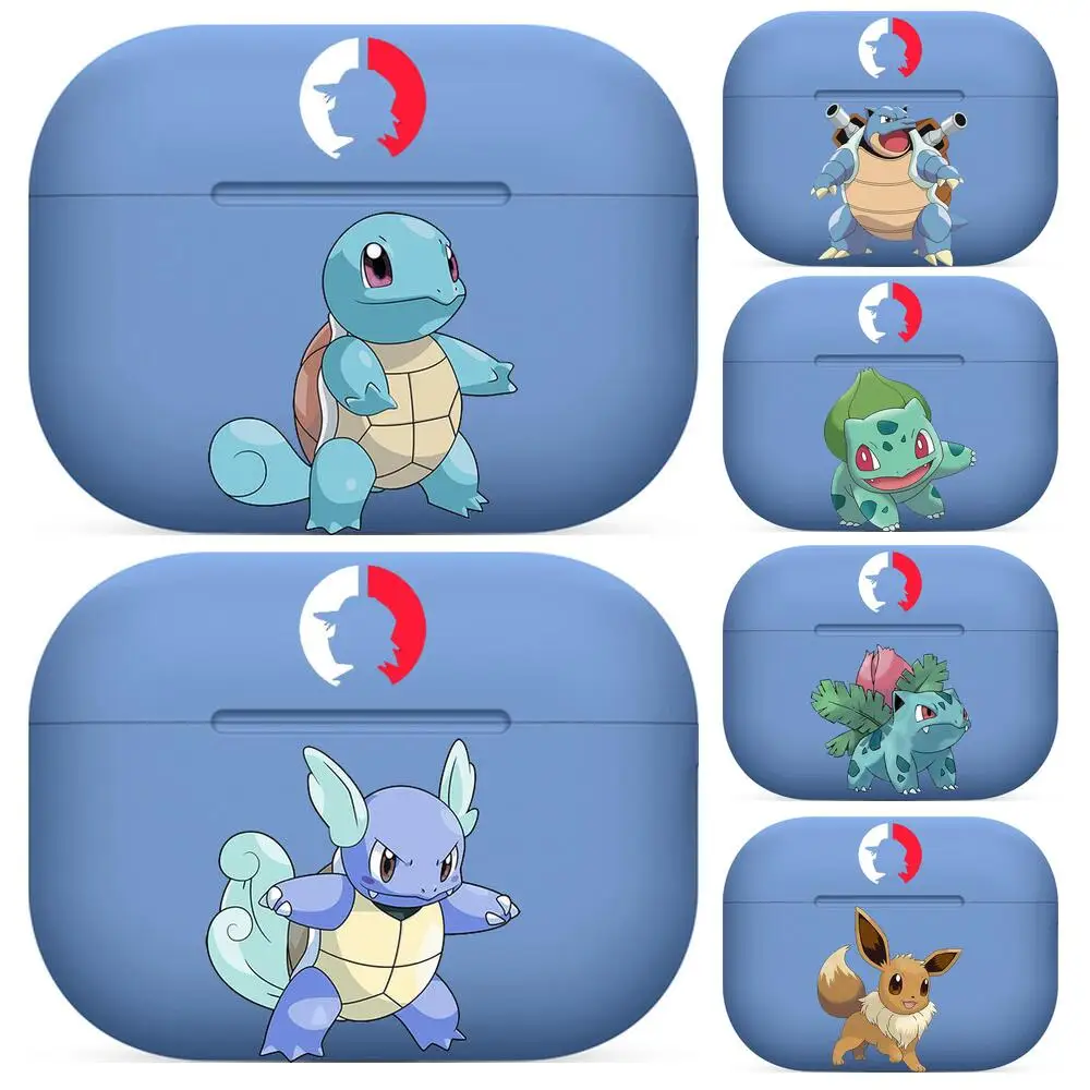 

Anime Poké Ball Earphone Case for Apple AirPods Pro 1 2 Dust-proof Protective Cover Soft Silicone blue Case