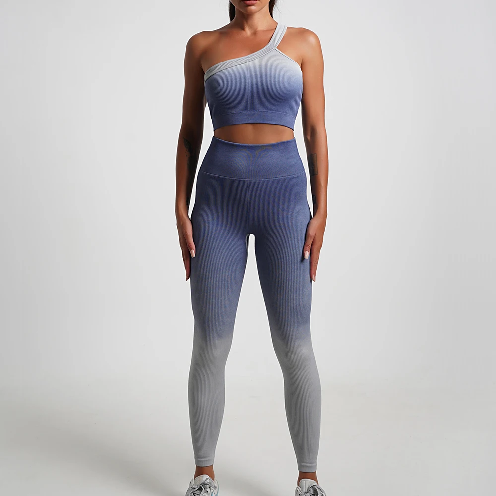 

Women Sports Suits Set Yoga Sets Lifting Squat Gym Fitness Pants Leggings Bra Clothes Sportswear Sports Active Ombre