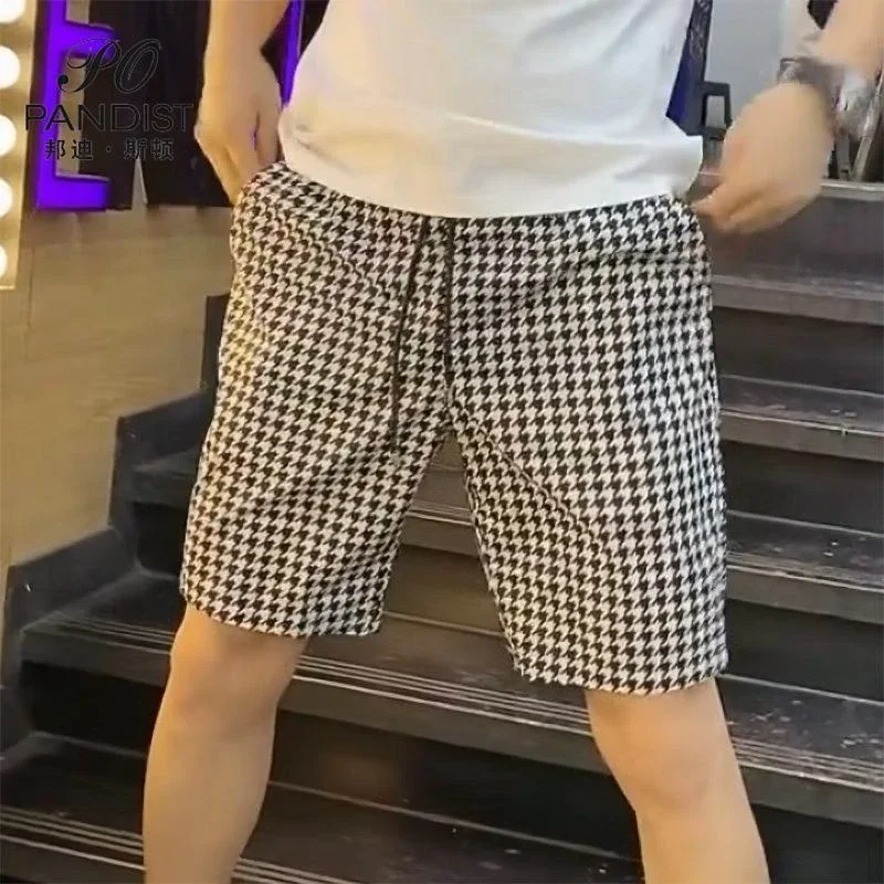 Шорты мужские клетчатые пляжные без логотипа роскошные дизайнерские короткие