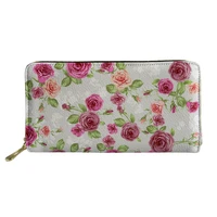 flower pattern new style wallet aesthetics practical long money bag women girl zipper%c2%a0necessity credit card holder