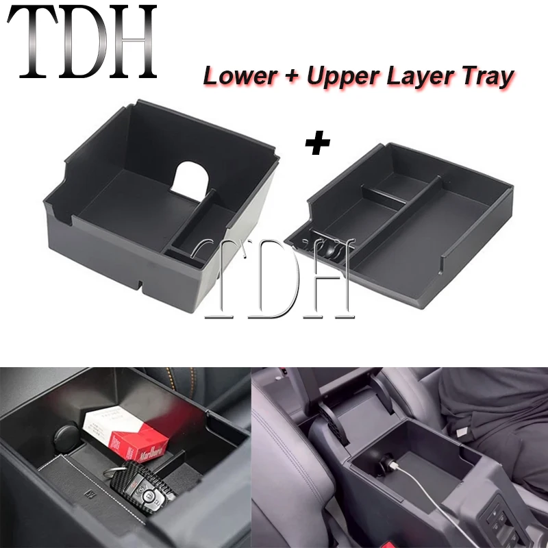 

For Ford Bronco 2021 2022 2023 2/4 Doors Center Console Armrest Storage Box Plastic Insert Tray Organizer Kit Car Accessories