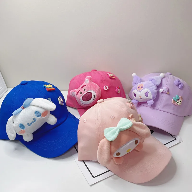 

Kawaii Sanrio My Melody Cartoon Children New Sun Visor Summer Baseball Cap Peaked Hat Cute Kuromi Cinnamoroll Girl Studnet Gift