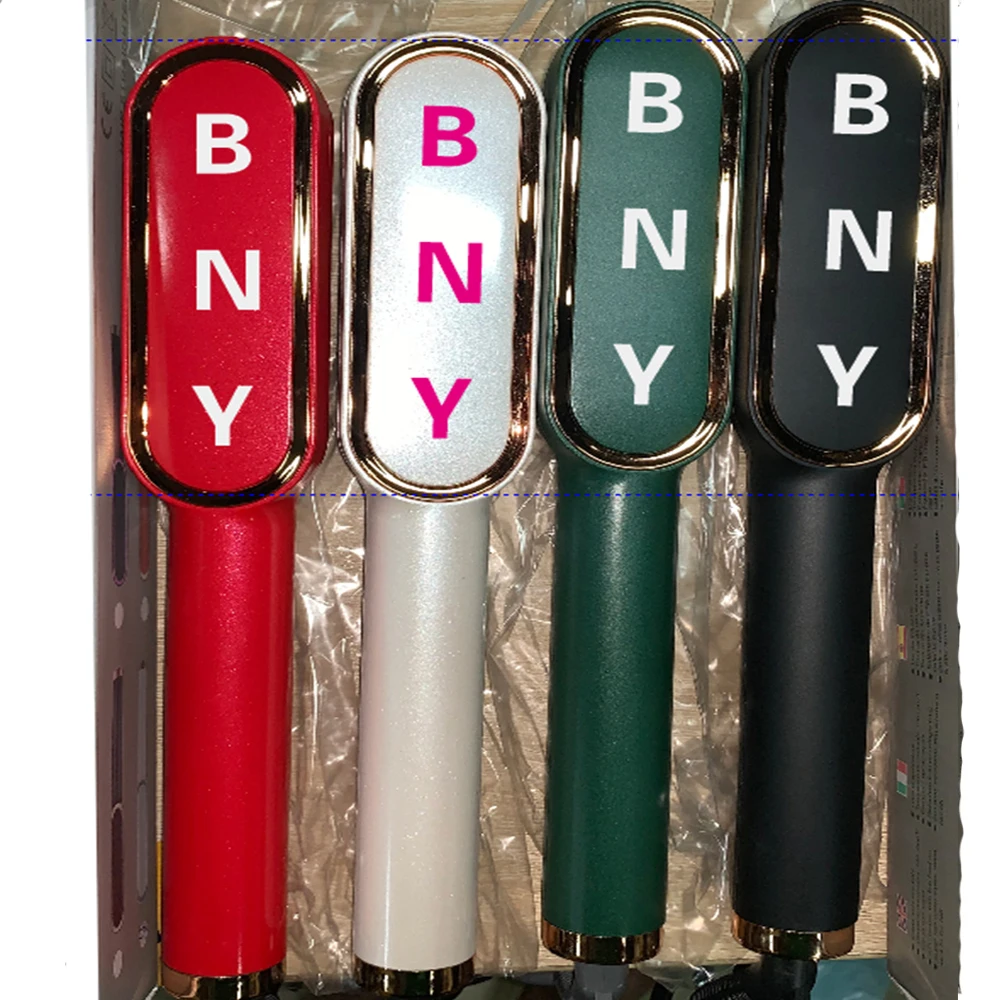 

Dry Smooth Electric Hair Straightener Portable Straightening Brush 3 in 1 Home Straightening Curler Rotary Dryer