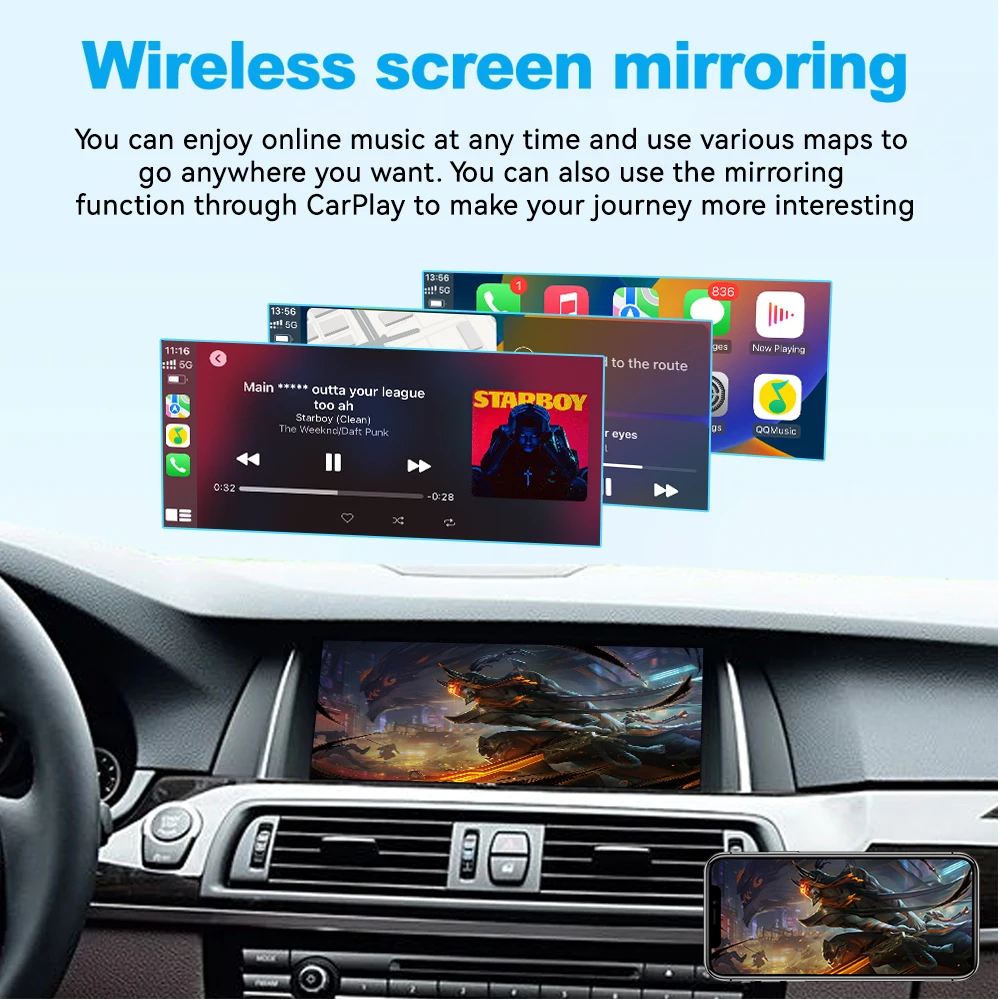 Фото Интерфейс JoyeAuto для BMW NBT 2013-2017 1/2/3/4/5/6/7/X1/X3/X4/X5/MINI/i3/i8, модуль беспроводного CarPlay и Android Auto, Car Airplay №4