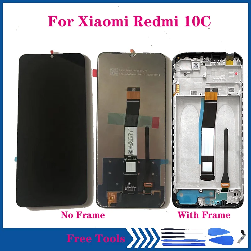 

Оригинальный дисплей для Xiaomi Redmi 10c, ЖК-дисплей, сенсорный экран, дигитайзер для Redmi 10c 220333QBI 220333QAG, ЖК-дисплей с рамкой