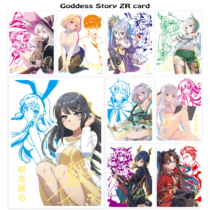 

Anime Goddess Story Hatsune Miku cartoon character Bronzing game collection flash card Board game toys Christmas birthday gift