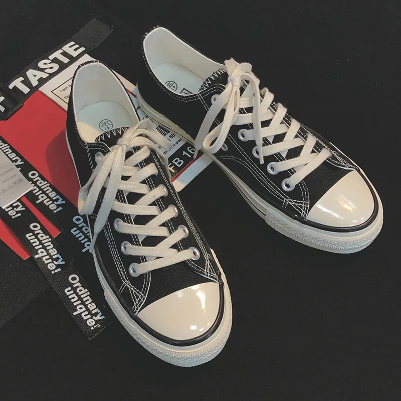 Vulcanized Shoes Women Summer Canvas Shoes Classic Retro 1970s Replica Canvas Shoes Female Low Help Breathable Sneakers Women