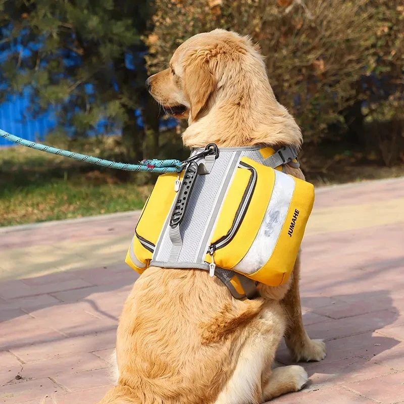 Oxford Large Dog Carrier Travel Animal Vest Harness Backpack Big Pet Protective Outdoor Walking Carrying Labrador Chest Straps