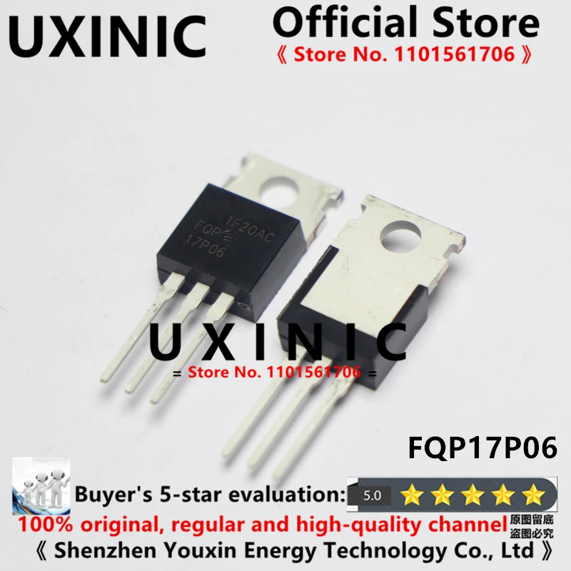 

UXINIC 100% новый импортный оригинальный транзистор FQP17P06 17P06 TO-220
