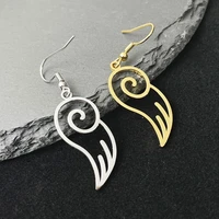 personality wing earring jewelry women stainless steel large goldsilverrose gold charm earring pendant the best christmas gift