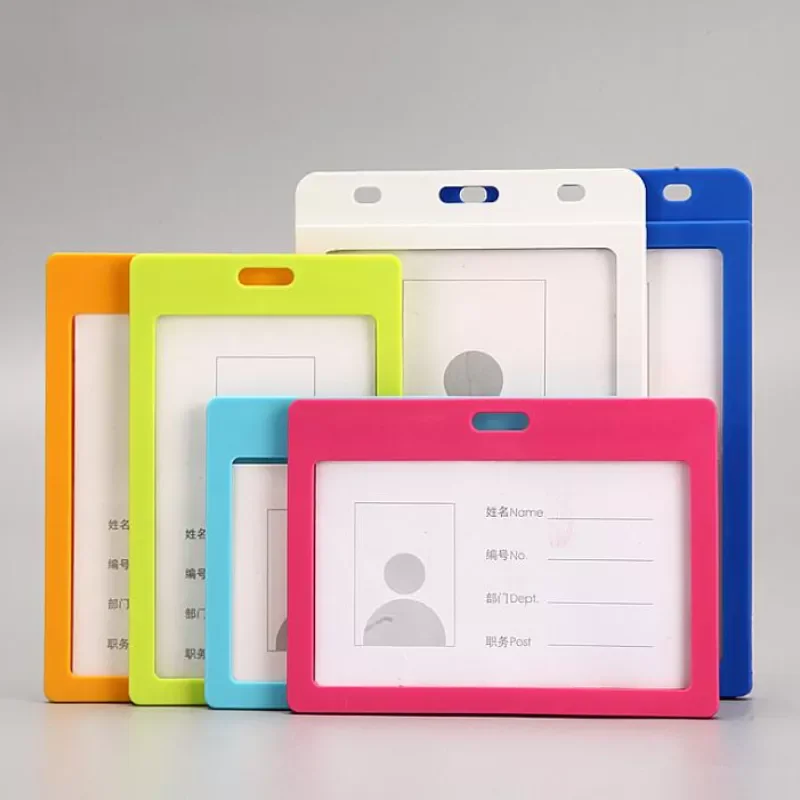 

Color PP Badge Holder Staff Nurse Student Name Card Holder Simple Business School ID Credit Card Cover Office Supplies