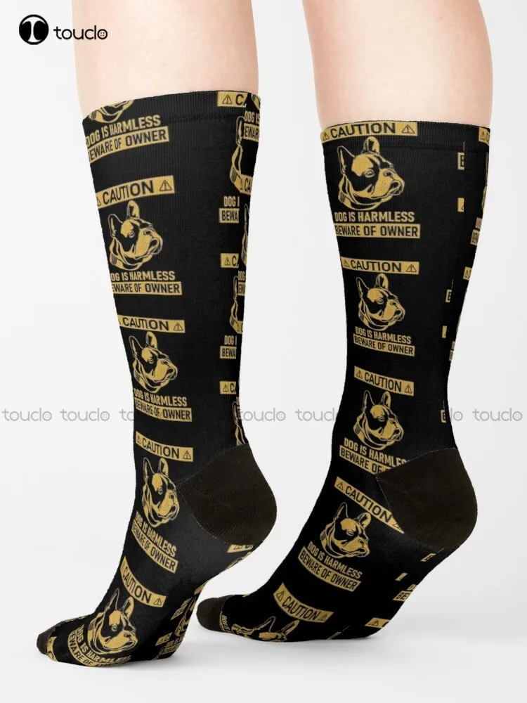 

French Bulldog Socks Soccer Socks Women Fashion Creative Leisure Funny Harajuku Art Abstract Oil Painting Socks Christmas Gift