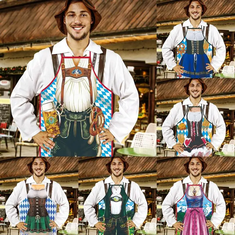 

German Oktoberfest Aprons Party German Dirndl With Adjustable Tying Ropes Ttraditional Beer Apron For Cooking Gardening Baking
