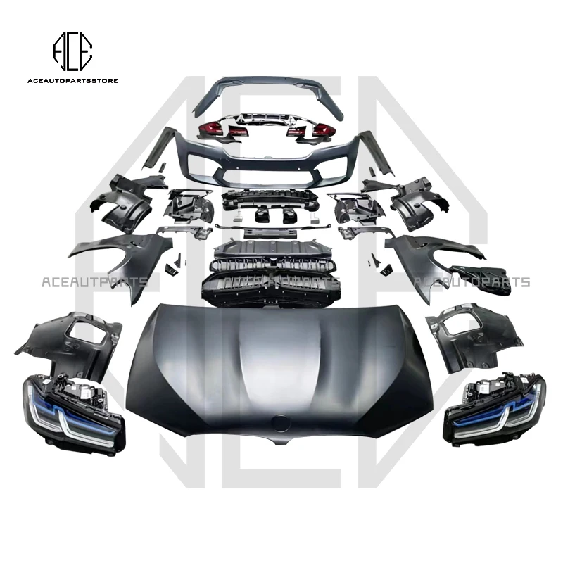 Автомобильный бампер для BMW G30 To F90 2018-2020 Обновление 2021 M5 5 Seiries G38 Old New Bodykit PP Пластик