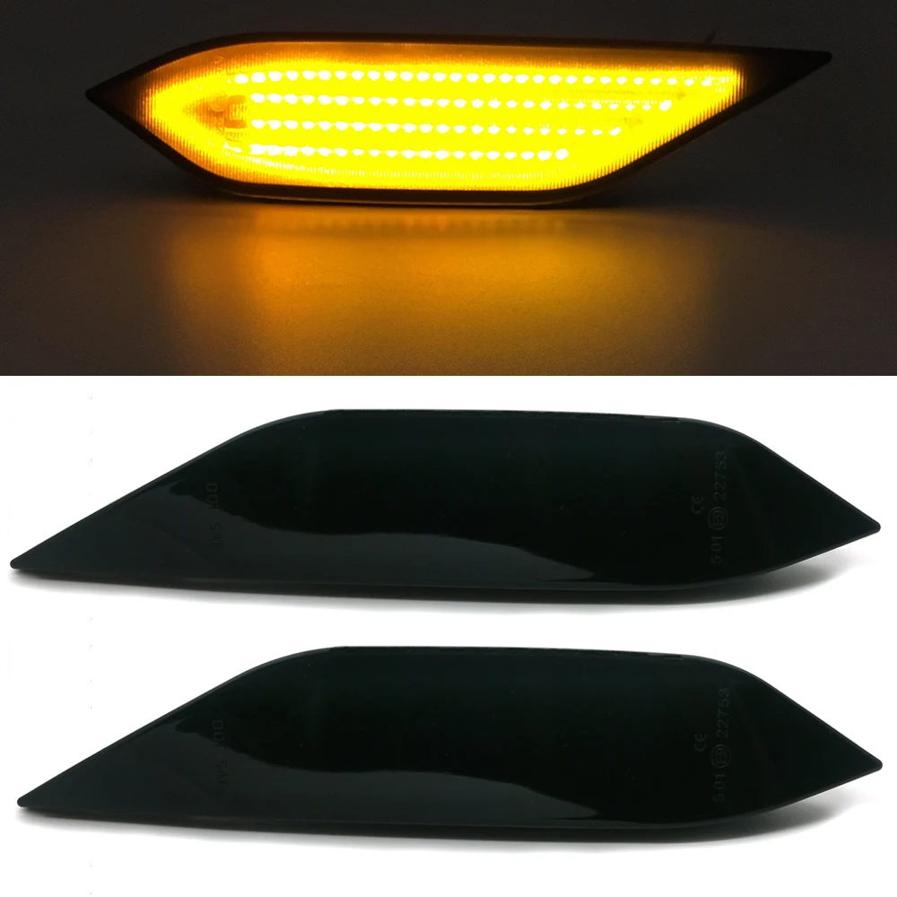 

For Porsche Cayenne 958 92A 2011-2014 # 95863107200 2Pcs Amber LED Side Marker Light Arrow Turn Signal Blinker Indicator Lamps