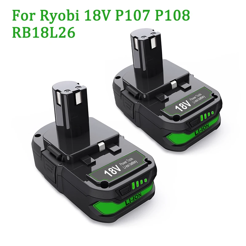 

For Ryobi 18V 3000mAh for Ryobi P104 P105 P103 P107 P731 P740 P741 P108 Rechargeable Li-ion Battery Replacement Drill Battery