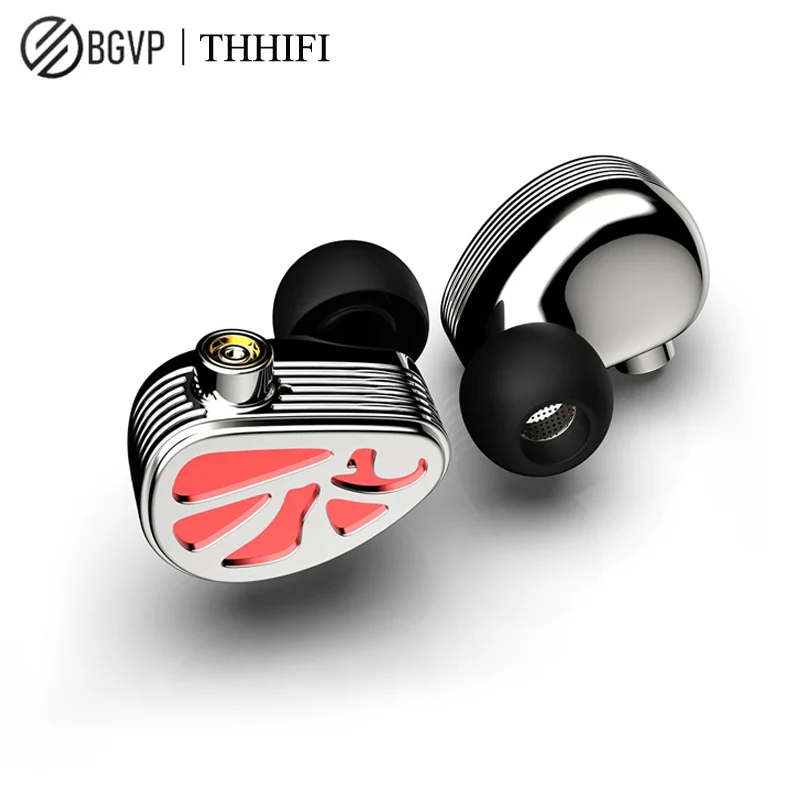 

BGVP THHIFI FACE RED Main 1DD+2BA Hybrid Technology In Ear Metal Earphone With MMCX HiFi Music Sport Headphoens Detachable Cable