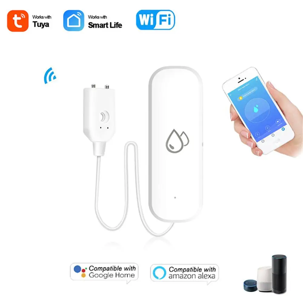 Датчик уровня воды Tuya с Wi-Fi и управлением через приложение | AliExpress