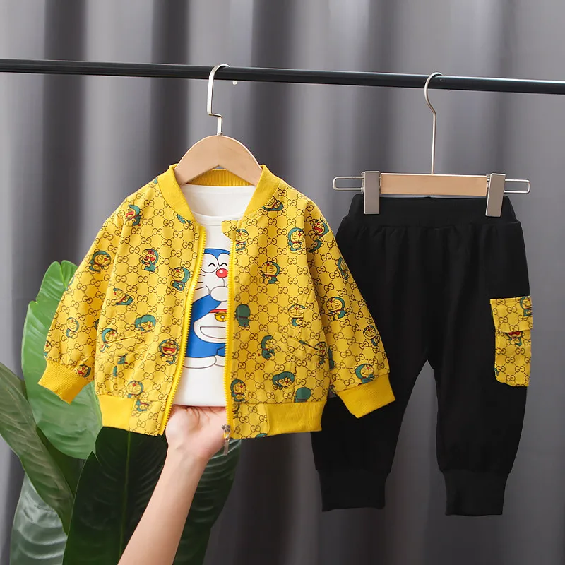 

Boys Clothes Sets Spring Autumn 1 2 3 4 5 Years Children Jackets Sweatshirts Pants 3pcs Tracksuits For Baby Sports Suit Kids Set