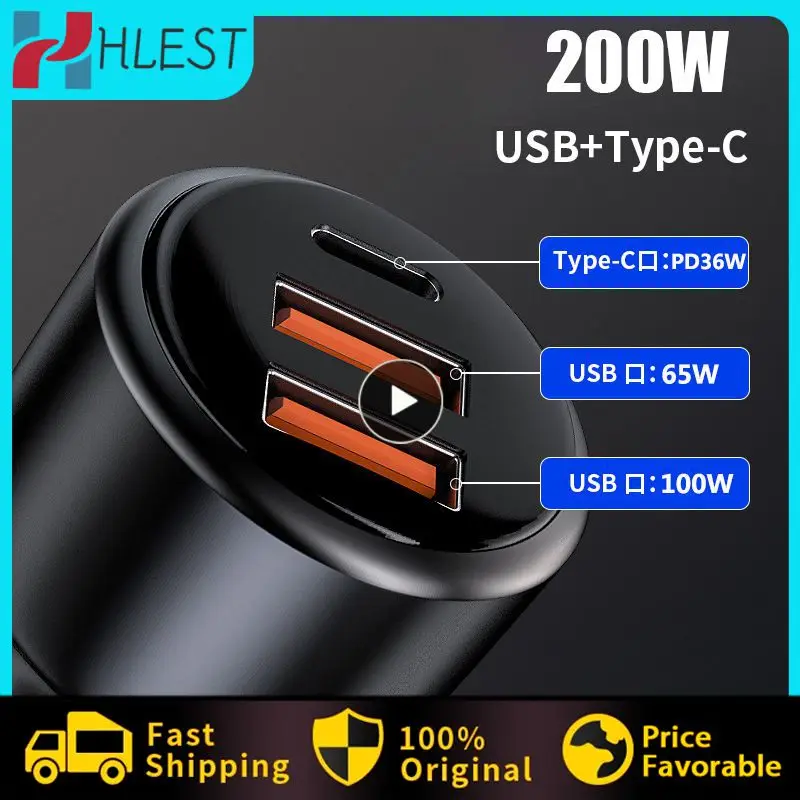 

Durable Cigarette Lighters Qc3.0 Usb Flash Charger Car Charger Quick Charge Car Charger Adapter Portable Car Accessories 200w