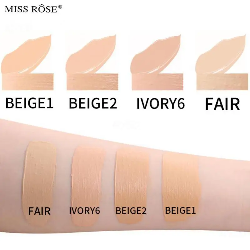 

MISS ROSE Matte Liquid Foundation Cream Smooth Oil-Control Face Foundation Full Coverage Concealer Waterproof Contour Makeup New