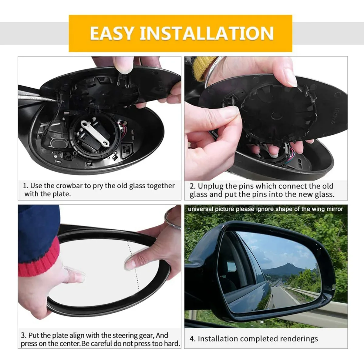 Левое зеркальное стекло с подогревом для Land Rover Discovery 3 Freelander 2 Range Sport LR017070