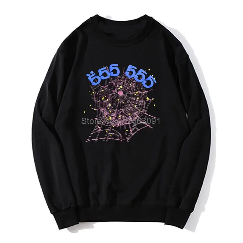 

Sp5der 555555 Angel Number Best Quality Spider Web Pattern Hoodie Unisex Fleece Sweatshirt Men O-neck Hoodies Sweater Streetwear