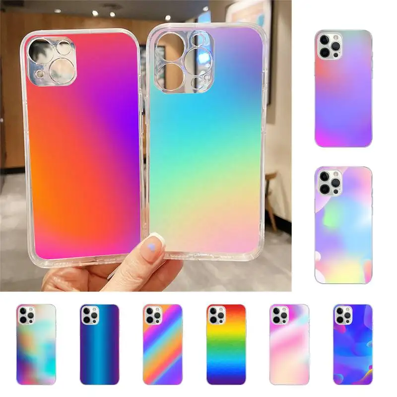 

Rainbow Gradient Laser Phone Case For Iphone 7 8 Plus X Xr Xs 11 12 13 Se2020 Mini Mobile Iphones 14 Pro Max Case