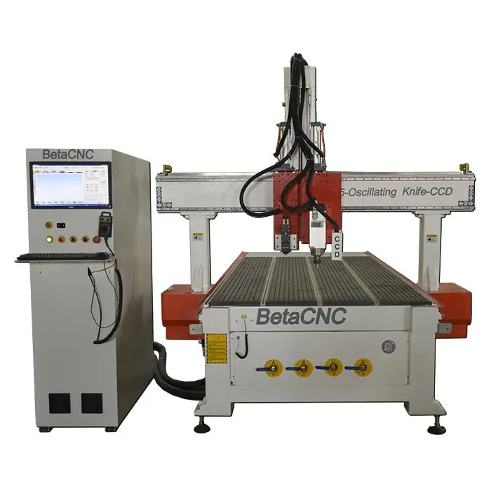 

Jinan Hot sale Beta cnc router with oscillating knife and CCD