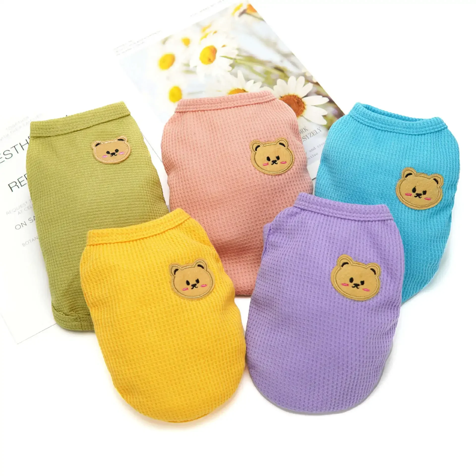 Вафельный медведь четыре сезона майка Тедди одежда для маленьких и средних собак