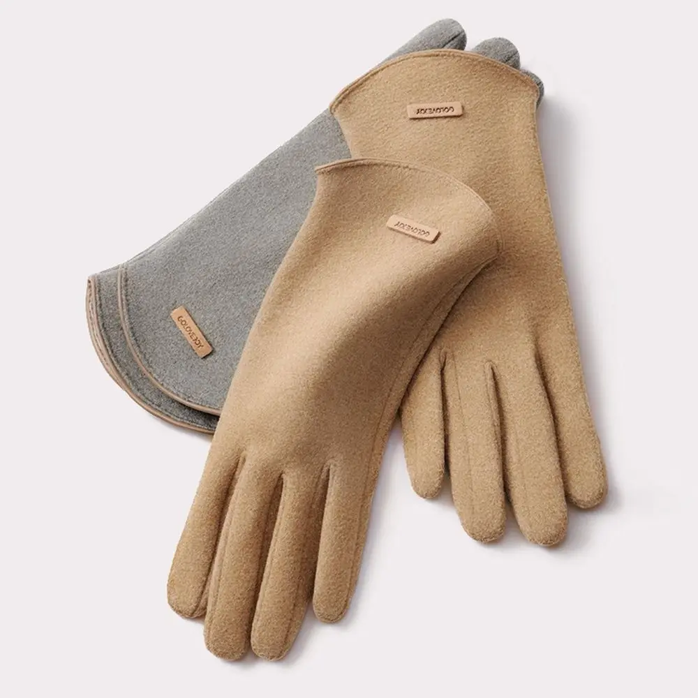 

New Women German Velvet Gloves Outdoor Warm Riding Gloves Full Finger Touchscreen Sports Glove Anti-skid Cold Proof Mittens