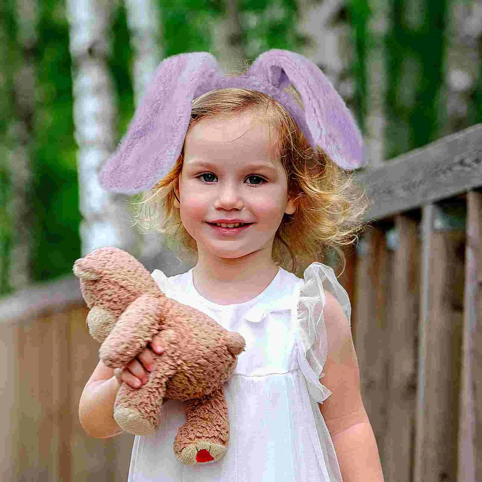 Повязка на голову с ушками животных женский обруч для волос праздничный орнамент