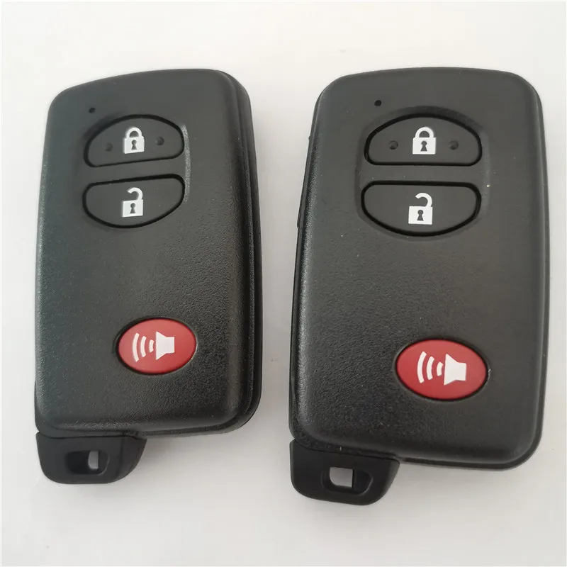 

3 шт. Новый необработанный смарт-брелок для дистанционного ключа чехол брелок 2 + 1 кнопка для TOYOTA 4runner Prius Land Cruiser Prius V