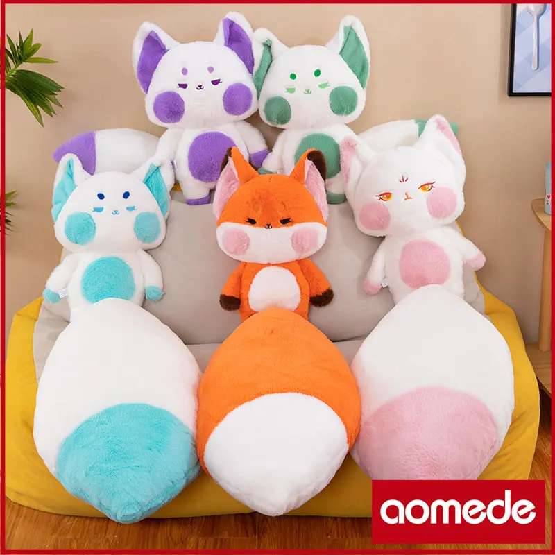 

aomede Dudu Fox Doll Plush Toy Little Fox Doll Big Tail Doll Hug Pillow Girl Sleeping Birthday Gift