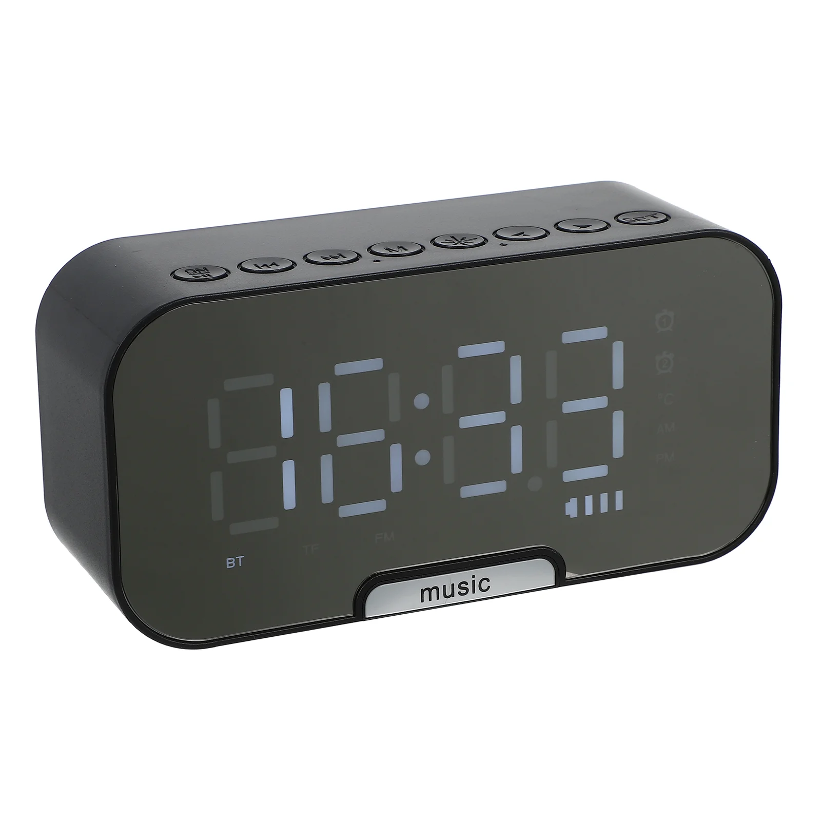 

Clock Alarm Digital Speaker Table Wireless Screenlarge Bedroom Clocks Clock Dual Display Usb Led Dimmable Light Night Bedside