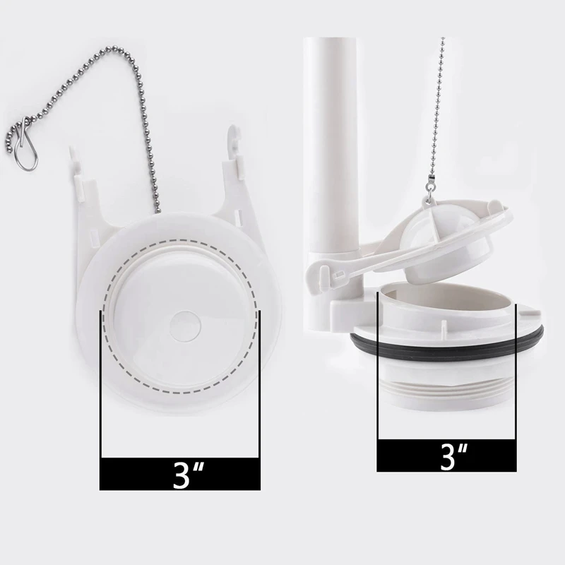 SEWS-2 Pack Toilet Flapper Replacement For American Standard 738920-0070A 3-Inch Assembly Water Sav