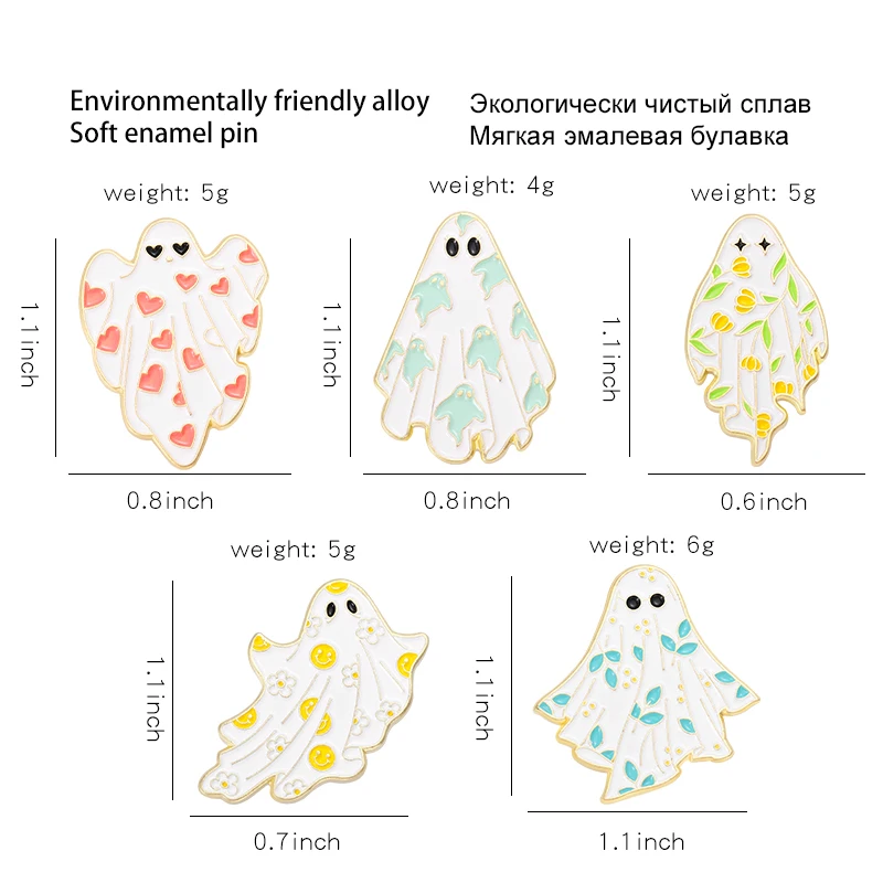 Кокосовые эмалевые заколки на заказ Хэллоуин |