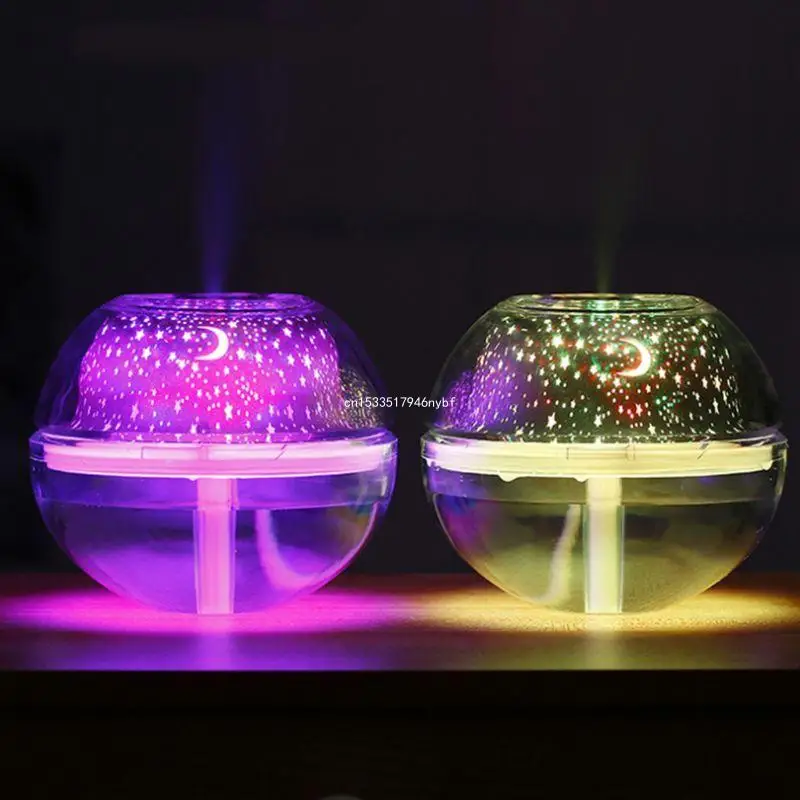 

Увлажнитель воздуха, лампа со звездой и луной, увлажнитель с 7 цветами, ночник, USB-диффузор, подставка, настольный увлажнитель,