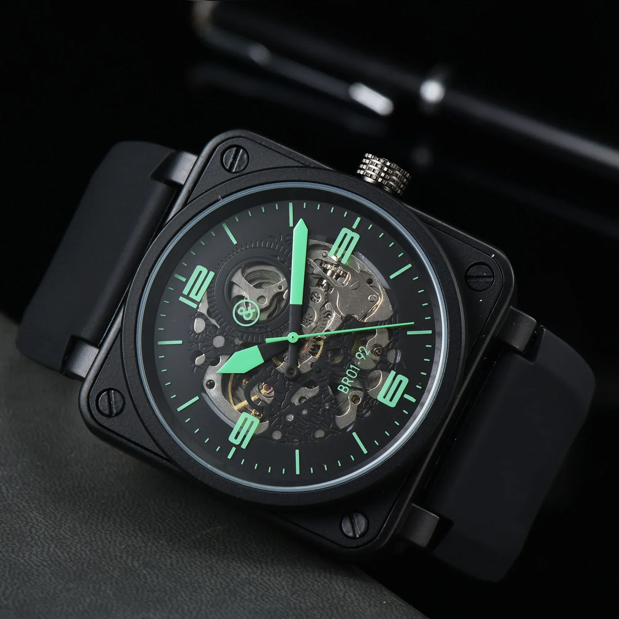 Часы наручные мужские механические автоматические с большим циферблатом ААА