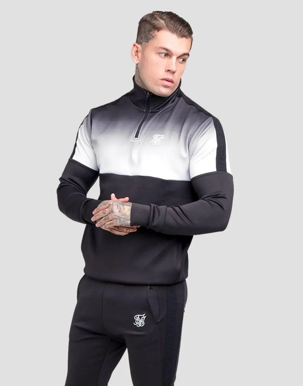 Мужской черный топ SikSilk на молнии | Мужская одежда | АлиЭкспресс