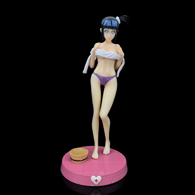 

Naruto Shppuden Naked Anime Figures GK Hyuga Hinata Uzumaki Action Toy Figures 35CM Model Sexy Girl Doll Statue Figma Figurines